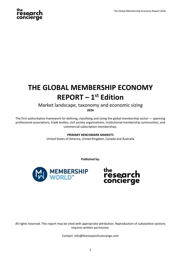 The Global Membership Economy Report — 1st Edition — report cover